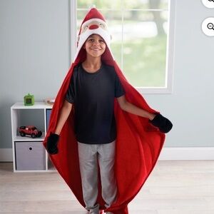 Glow in the Dark Santa Blanket Hooded NEW Kids Christmas